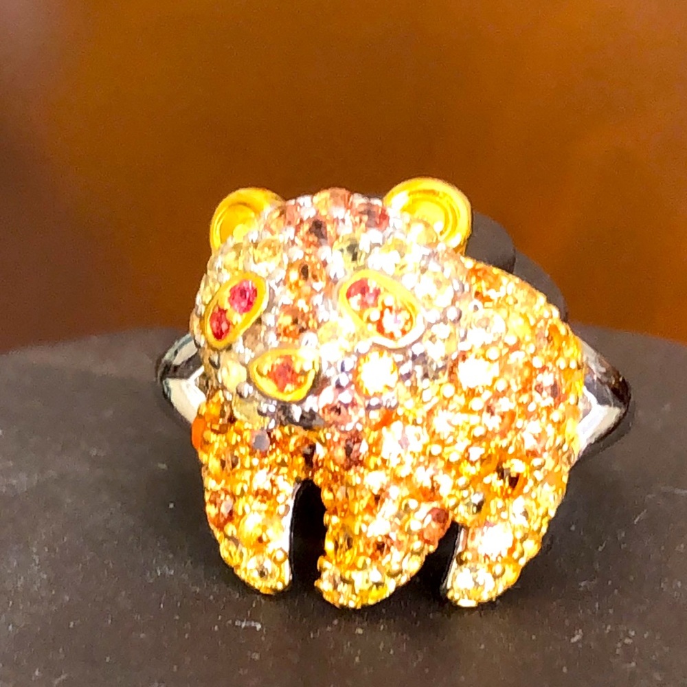 3/$25 Panda with Citrine, Garnet & 925